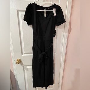New York & Company Cotton Knit Culotte Jumpsuit SMALL size BLACK